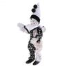 9 Inch Porcelain Clown Doll in Traditional Attire, Harlequin, Halloween Accessory view 1