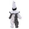 9 Inch Porcelain Clown Doll in Traditional Attire, Harlequin, Halloween Accessory view 3