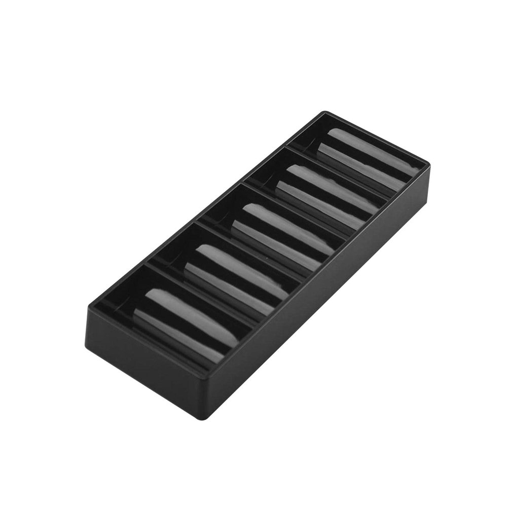 Chips Tray for 100 Pieces, Stackable Container for Card Games, Black No Lid