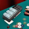 Chips Tray for 100 Pieces, Stackable Container for Card Games, Black No Lid view 4