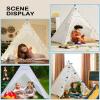 Heypappy Teepee Tent for Kids with Inflatable Airbed, String Lights, Balloons, Pump, Washable Slumber Party Tent Indoor Outdoor for Girls Boys, Children Tipi Playhouse for Playtime and Sleepover view 4