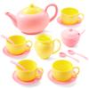 JOYIN 18PCS Pretend Tea Party Set, Pink Plastic Tea Set, Mini Kitchen for Kids, Gifts for Toddler Boys Girls, Easter Birthday Gifts view 1