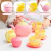 JOYIN 18PCS Pretend Tea Party Set, Pink Plastic Tea Set, Mini Kitchen for Kids, Gifts for Toddler Boys Girls, Easter Birthday Gifts view 4