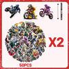 100PCS Dirt Bike Stickers Motocross Decals Party Favors Birthday Party Decorations Vinyl Waterproof Stickers for Water Bottle Laptop Luggage Helmet view 2