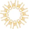 HSLCGF 12 Pcs Wooden Play Clips,Montessori & Waldorf Fort Building Kit,Suitable for Kindergarten,Home,School for Develop Hands-on Skills,Develop Imagination and Creativity(Wooden 12Pcs) view 1