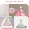 Heypappy Teepee Tent for Kids with Inflatable Airbed, String Lights, Balloons, Pump, Washable Slumber Party Tent Indoor Outdoor for Girls Boys, Children Tipi Playhouse for Playtime and Sleepover view 2
