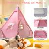 Heypappy Teepee Tent for Kids with Inflatable Airbed, String Lights, Balloons, Pump, Washable Slumber Party Tent Indoor Outdoor for Girls Boys, Children Tipi Playhouse for Playtime and Sleepover view 3