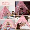 Heypappy Teepee Tent for Kids with Inflatable Airbed, String Lights, Balloons, Pump, Washable Slumber Party Tent Indoor Outdoor for Girls Boys, Children Tipi Playhouse for Playtime and Sleepover view 4