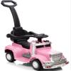 Outfunny 3-in-1 Ride on Push Car for Toddler with Handle, Toddler Ride on Toy for Girls Aged 1-3, Stroller Sliding Walking Car w/Music and Horn - Pink view 1