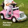Outfunny 3-in-1 Ride on Push Car for Toddler with Handle, Toddler Ride on Toy for Girls Aged 1-3, Stroller Sliding Walking Car w/Music and Horn - Pink view 4