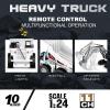 Hylukon Remote Control Dump Truck, 2.4Ghz 11 Channel RC Construction Vehicle Toy with Lights Music, Electric Transport Garbage Truck Toys for Teen Birthday Gift view 3