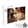 1000 PCS Jigsaw Puzzles Cute Corgi Wooden Puzzle Personalized Picture Puzzle Family Decoration Puzzles for Adults Challenging Puzzle Family Wedding Graduation Present view 4