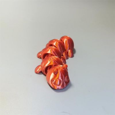 3D Printed Caterpillar 3D Bug Ornament Toy Colorful Bug Swarm Halloween Party Holiday Decoration Ornament 12cm/4.72in (Red Gold)