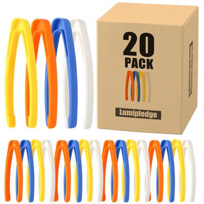 20 PCS Sensory Bin Tools Toddler Plastic Tweezers Fine Motor Toys Experiments Toy Plastic Tweezers for Kids (20)