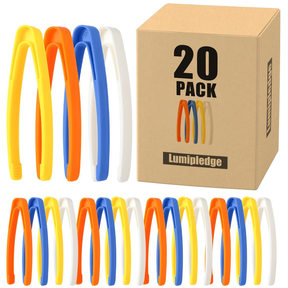 20 PCS Sensory Bin Tools Toddler Plastic Tweezers Fine Motor Toys Experiments Toy Plastic Tweezers for Kids (20)