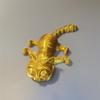 3D Printed Big Eye Cat PLA Crafts Cat Toy Colorful Cat Desktop Ornament Joints Movable Gift for Friends 19.5cm/7.6in (Gold) view 1