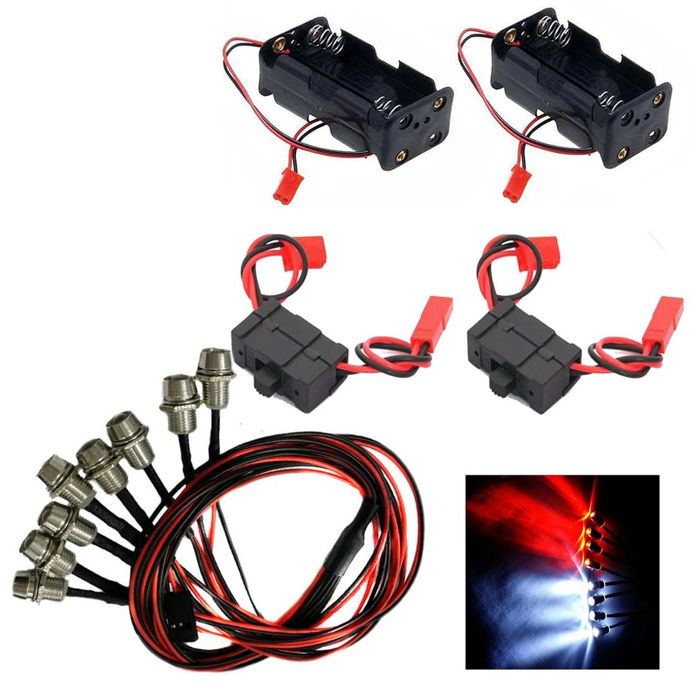 8Leds LED Light Headlights Taillight Kit Accessories & 4Leds LED Light Headlights Taillight Kit Accessories
