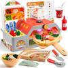 Play Kitchen Food Toy - Pretend and Play Toddler Toys - 78 PCS Pizza Oven with Pretend Smoke, Light & Sound and Color-Changing Toppings - Birthday Gift for Boys Girls view 1