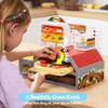 Play Kitchen Food Toy - Pretend and Play Toddler Toys - 78 PCS Pizza Oven with Pretend Smoke, Light & Sound and Color-Changing Toppings - Birthday Gift for Boys Girls view 2