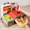 Play Kitchen Food Toy - Pretend and Play Toddler Toys - 78 PCS Pizza Oven with Pretend Smoke, Light & Sound and Color-Changing Toppings - Birthday Gift for Boys Girls view 4