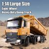20-Inch Remote Control Dump Truck 12-Channels 1/14 Scale 13 LBS Load Capacity RC Heavy Duty Metal Construction Vehicles Toy for 14y+ Beginners (8-Wheels ) view 4