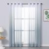 Iuokuby Luxury Bedroom Sheer Curtains Voile Curtain Living Kids Room Decor Elegance Ombre Rod Pocket Top Style(1 Panel, W 52 x L 84 inch, Gray) view 1