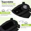 Double Stroller Organizer with 11 Compartment for Bob Duallie, Baby Jogger City Mini GT2, Double Jogging Stroller Caddy, Jeep, Zoe Stroller Accessories with 2 Insulated Pocket, Parent Console view 3