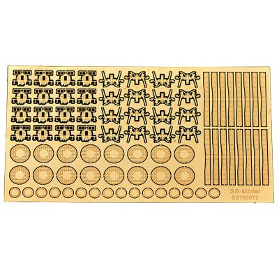1/700 Scale Alloy Etched Parts for U.S. Bofors Twin-Barrel AA Gun Military Model Alloy Etching