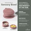 Miniware Sensory Starter Set with Sensory Baby Bowl, Baby Spoon, Roll & Lock Bib - Easy to Clean Baby Feeding Set to Promote Self-Feeding- Toddler Feeding Essentials - Raspberry view 2