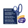 Westcott GEM Crystal-Design 7-Inch Pointed Student Scissors for Ages 12+, Classroom Essential with Comfortable Grip, Ideal for Left or Right Hand, Back to School, School Supplies, Blue view 3