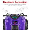 Best Choice Products 12V Kids Ride-On Electric ATV, 4-Wheeler Quad Car Toy w/Bluetooth Audio, 2.4mph Max Speed, Treaded Tires, LED Headlights, Radio - Purple view 3