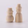 50 Pack Unfinished Log Colour Wooden Figurine Body DIY Kit - 2.4 inches tall natural wood colour white embryo - Suitable for children's painting, family members puppet doll making - Handmade arts and crafts creation materials view 3