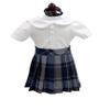 18 inch Doll Outfit-School Plaid Jumper Include Blouse and Hair Accessory/Add on Option: Sock and Shoe (Doll is not Included) (Pleated Skirt Only, Plaid 57) view 1