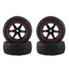 4Pcs 75mm Wheel Tire for Wl-Toys 144001 144010 124007 124019 for Ta-Miya TT02B HSP 1/10 1/12 1/14 RC Rally Car Off Road Buggy view 1