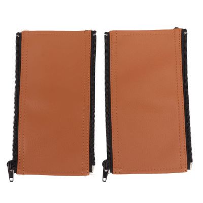 2pcs Stroller Armrest Handle Covers,Soft Comfortable Elastic PU Leather Stroller Handle Protector (Brown)