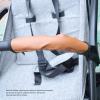 2pcs Stroller Armrest Handle Covers,Soft Comfortable Elastic PU Leather Stroller Handle Protector (Brown) view 4