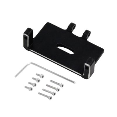 RC Spare Part for Axial SCX24 1/24 RC Crawler Car Upgrade Parts Metal Steering Link Rod & Servo Mount for Emax ES08MA II RC Spare Parts(Black,Servo Mount)