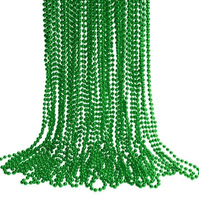 30 Pack Mardi Gras Beads Necklaces Bulk,Mardi Gras St Patricks Day Accessories Green Beads Necklace Party Favors,St Patricks Day Necklaces Party Supplies Mardi Gras Decor for Party,School Event,Home