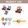 8 Pcs Slap Bracelets Stuffed Animal for Kids, Plush Animal Snap Bracelets Cutie Cuff Sticky Rolls Bracelet Huggers Toy Wrist for Girls Boys Child Gift Party Favors Birthday(style C) view 3
