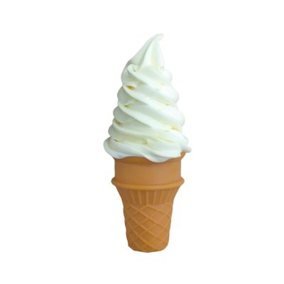 LONG XIN SERIES 1 Pcs Simulated Ice Cream Artificial Lifelike White Ice Cream Fake Ice Cream Food Model for Home Kitchen Cabinet Desk Shops Party Decor Sample Display Photography Props (White)