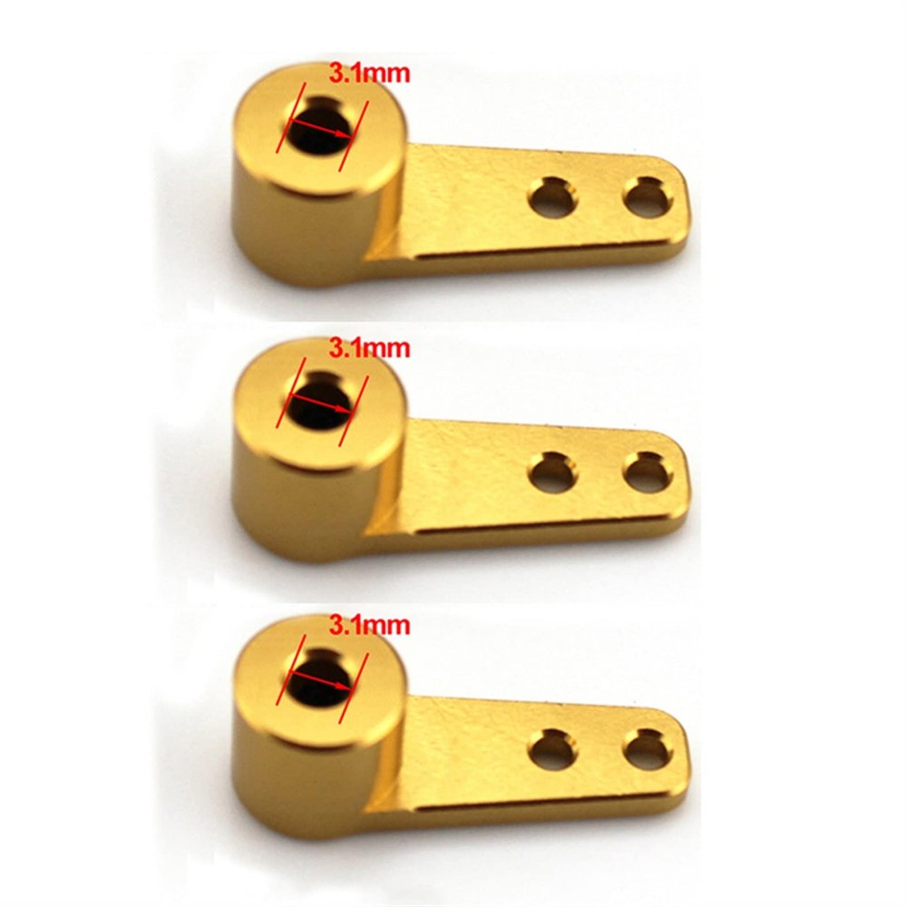 3PCS Single Side Metal Steering Arm RC Boat Accessories M2 Screws for RC Car/Boat Models(4.1mm)