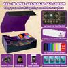 PROMAXIBINDER Trading Card Storage Box with Playmat 3 Display, Black&Purple view 2