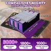 PROMAXIBINDER Trading Card Storage Box with Playmat 3 Display, Black&Purple view 3