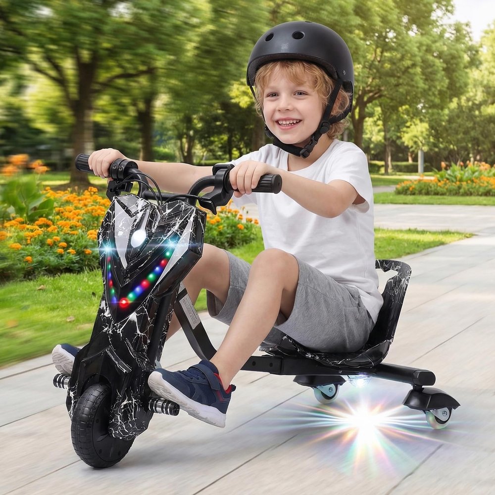 Mitoydoe 40 Inch Drift Trike, Kid Ride on Tricycles, Sleek Ergonomic Design, Adjustable Seat, Durable Steel Frame, Easy to Operate, Drift Trike for for Ages 8+, Max Weight 110lbs for Christmas Birth