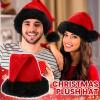 3PCS Christmas Hat,Super Soft Plush Santa Hat,Xmas Holiday Hat for Adults for Xmas New Year Party Headwear (1PCS) view 2