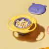 360 Rotation Children Spill Bowl, Lid, Safe Material, Magic Bowl, 360 Degree Rotation, for Children (White) view 3