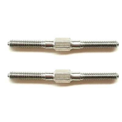 2PCS M3 Stainless Steel Hexagonal Forward and Reverse Push-Pull Rod Connection Rod RC Boat Accessories(M3x116mm)