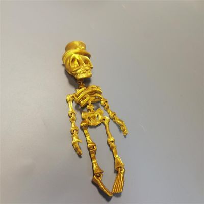 3D Printed Skull with Hat 3D Human Skeleton Arrangement Toys Halloween Decoration Dolls Joints Movable Gift for Friends 18cm/7in