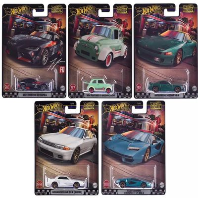 1:64 Scale Diecast Model Car Compatible with Hot Wheels Premium 2024 Boulevard #96-100 5 Piece Set, GJT68-953V