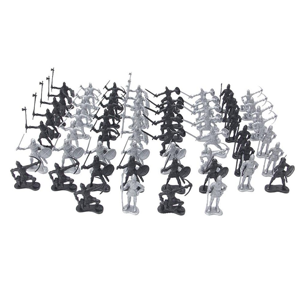 60pcs Pack of Medieval Horse and Models